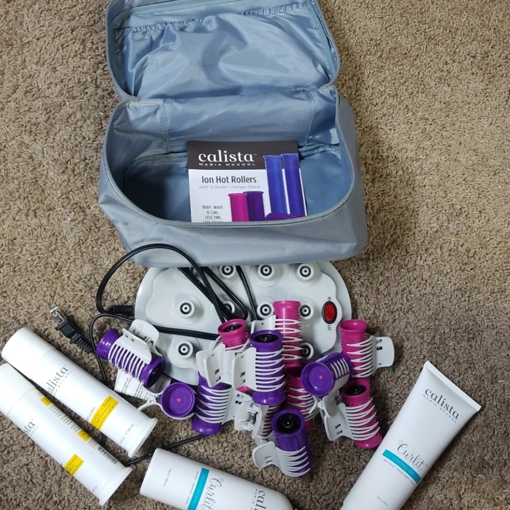 Hair rollers with hair gel